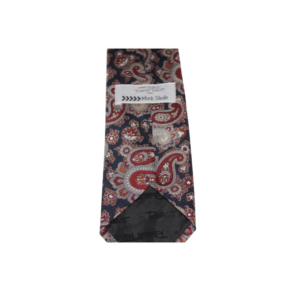 Robert Talbott Men's Silk Tie Paisley Necktie Blue Red 57"x 3" - Picture 4 of 5